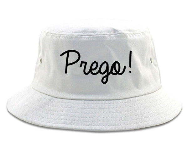 Prego Pregnancy Announcement Bucket Hat White