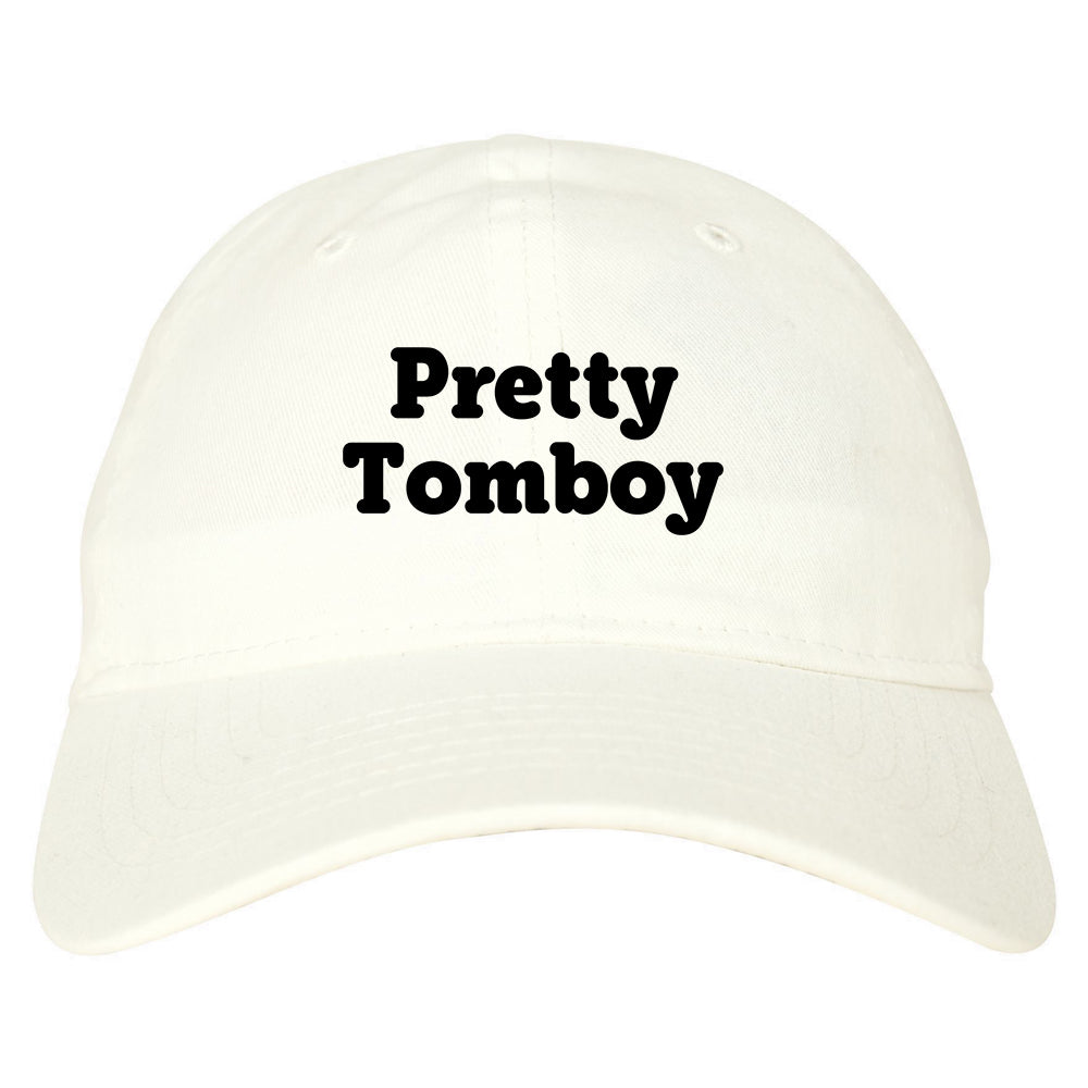 Pretty Tomboy Dad Hat White