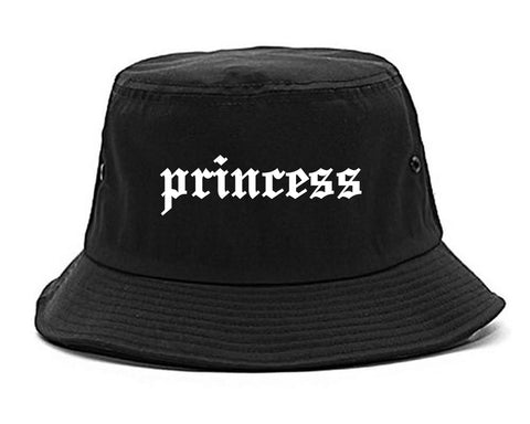 Princess Kawaii Olde English Chest black Bucket Hat