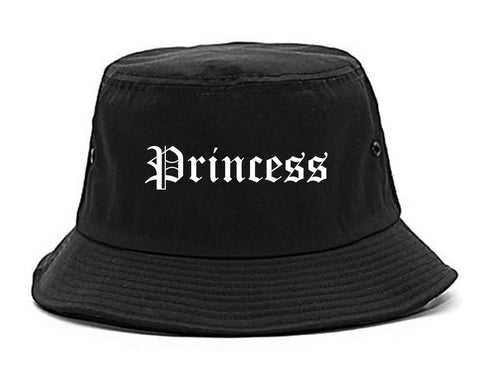 Princess Old English black Bucket Hat