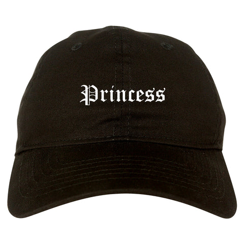 Princess Old English black dad hat