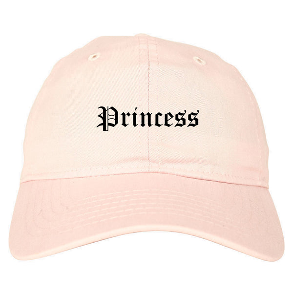 Princess Old English pink dad hat