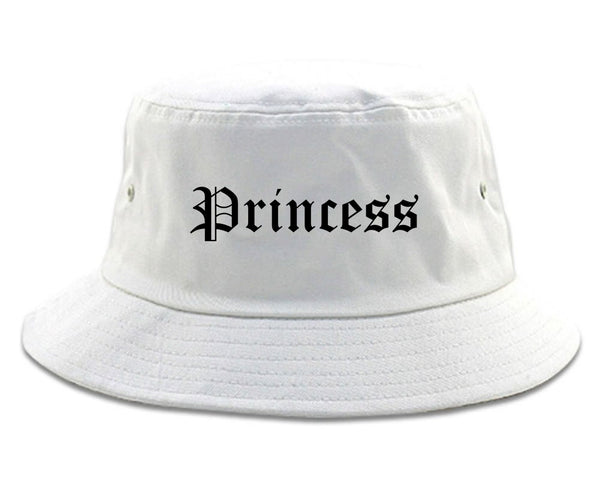 Princess Old English white Bucket Hat