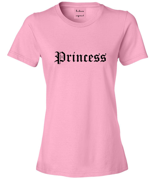 Princess Old English Pink Womens T-Shirt