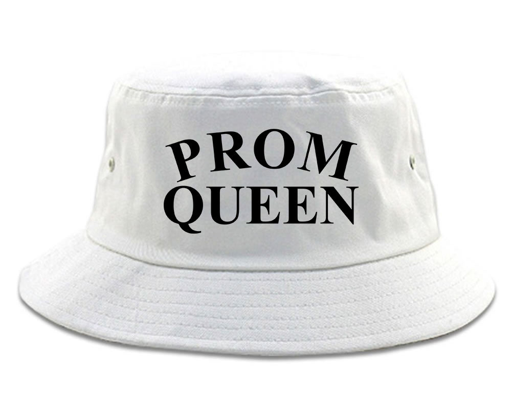 Prom Queen Bucket Hat White