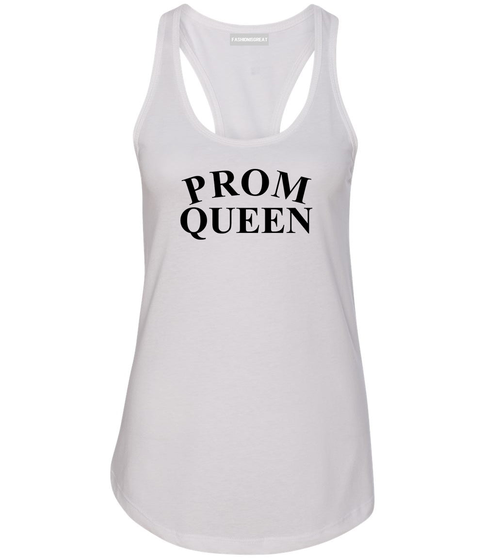 Prom Queen Womens Racerback Tank Top White