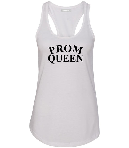 Prom Queen Womens Racerback Tank Top White