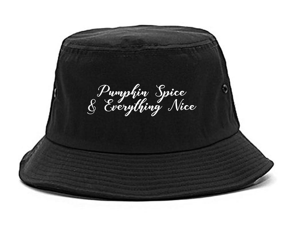 Pumpkin Spice And Everything Nice Black Bucket Hat