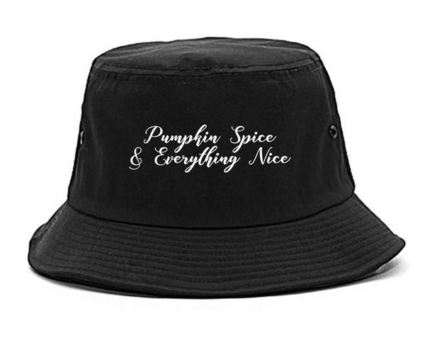 Pumpkin Spice And Everything Nice Black Bucket Hat