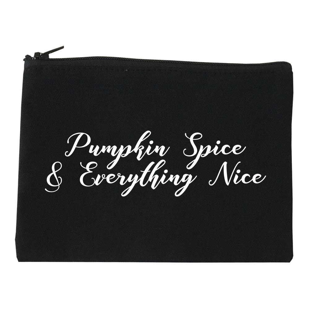 Pumpkin Spice And Everything Nice Black Makeup Bag