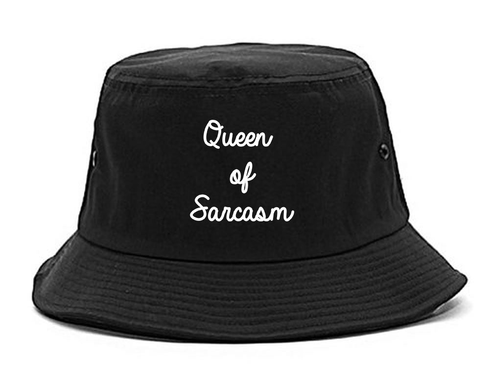 Queen Of Sarcasm Black Bucket Hat