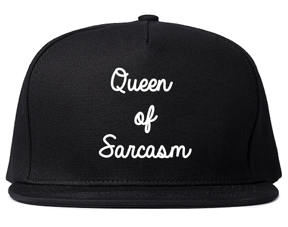 Queen Of Sarcasm Black Snapback Hat