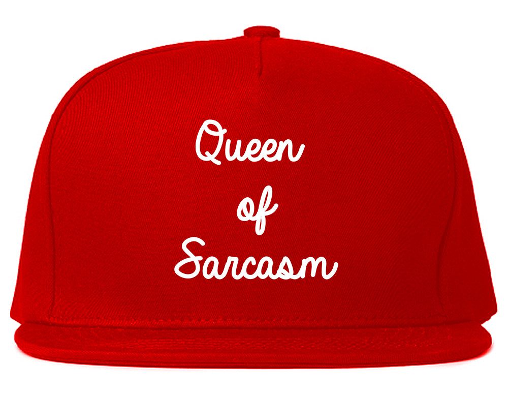 Queen Of Sarcasm Red Snapback Hat