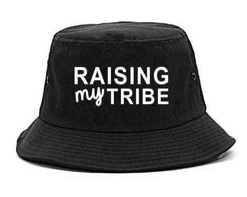 Raising My Tribe Mom Life Bucket Hat Black