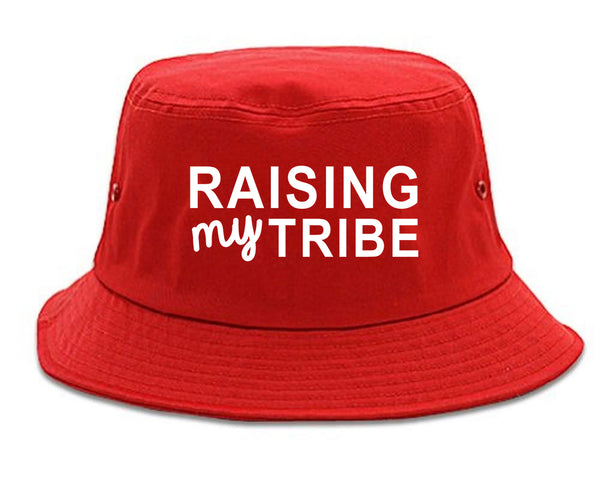 Raising My Tribe Mom Life Bucket Hat Red