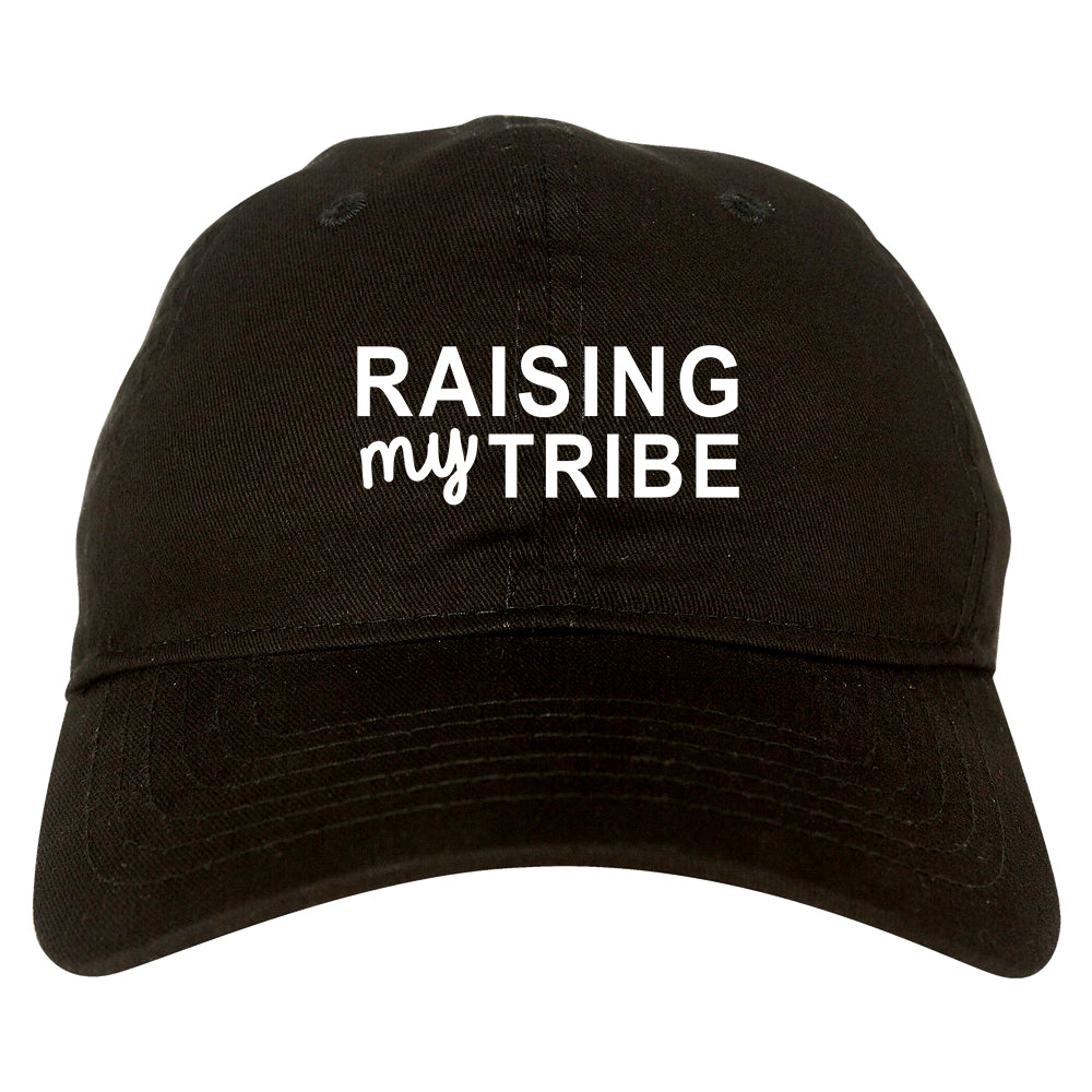 Raising My Tribe Mom Life Dad Hat Black