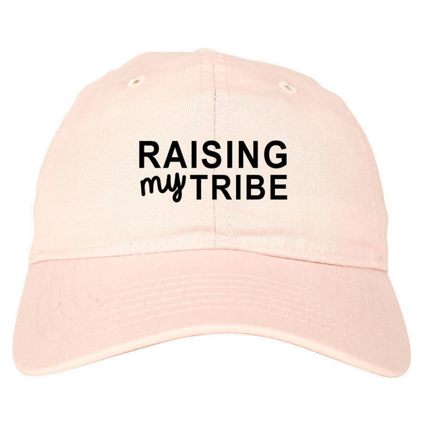 Raising My Tribe Mom Life Dad Hat Pink