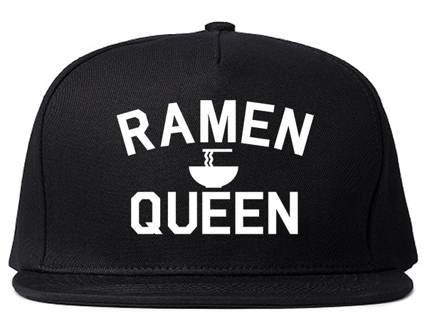 Ramen Queen Food Black Snapback Hat