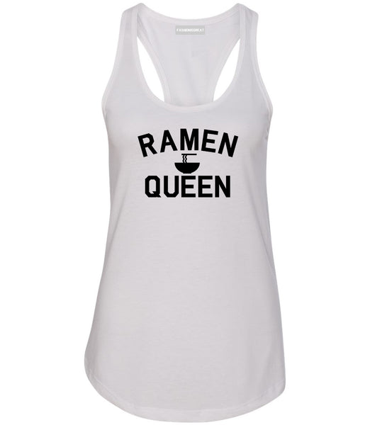 Ramen Queen Food White Womens Racerback Tank Top