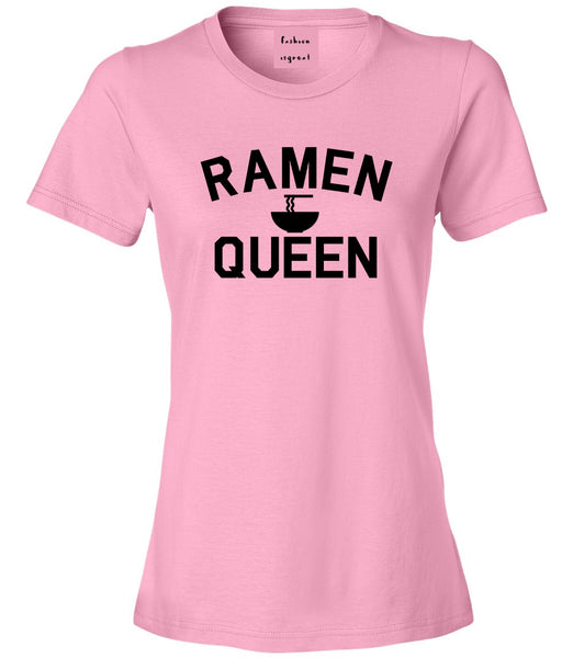 Ramen Queen Food Pink Womens T-Shirt