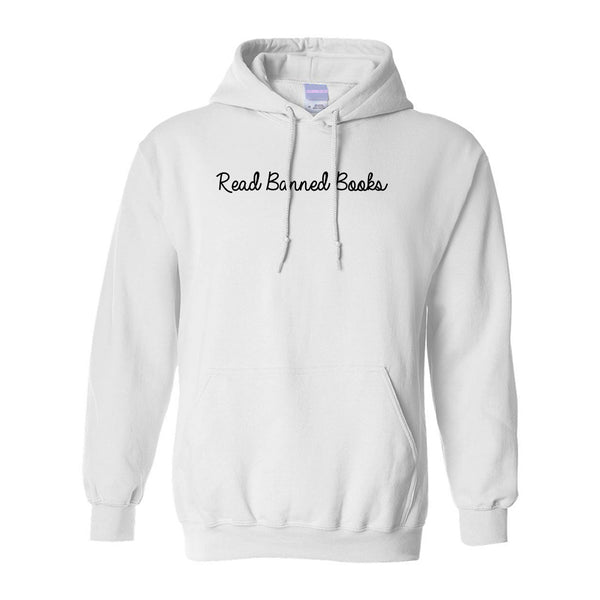 Read Banned Books White Pullover Hoodie