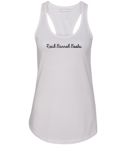 Read Banned Books White Racerback Tank Top