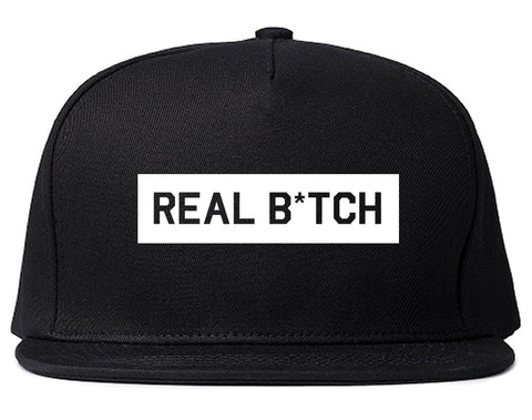 Real Bitch Box Black Snapback Hat