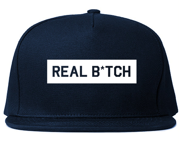 Real Bitch Box Blue Snapback Hat
