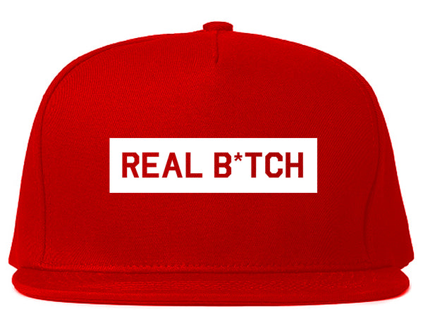Real Bitch Box Red Snapback Hat