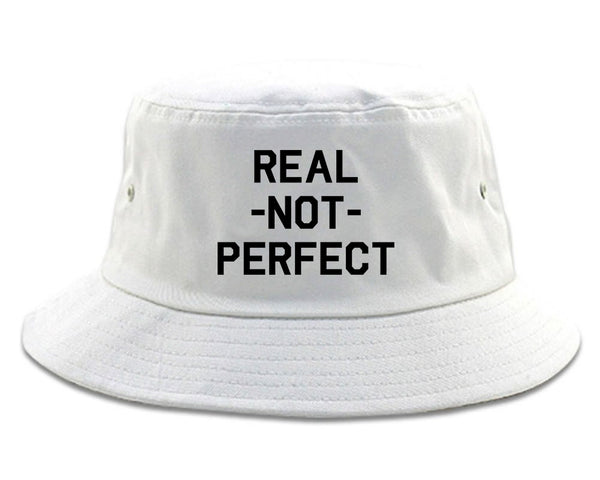 Real Not Perfect Bucket Hat White