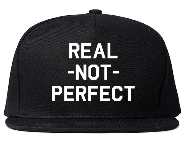 Real Not Perfect Snapback Hat Black