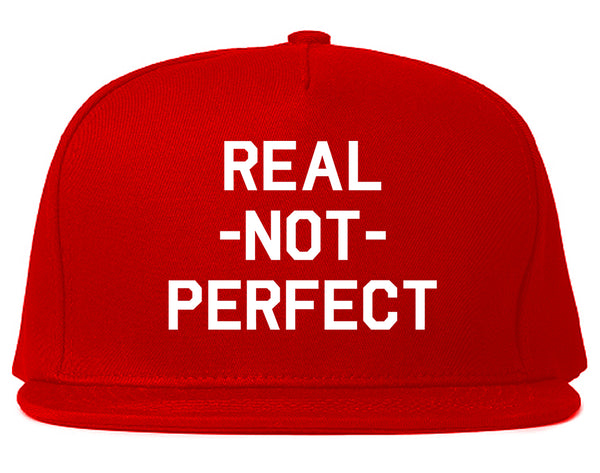 Real Not Perfect Snapback Hat Red