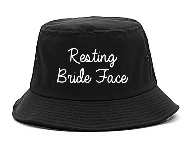Resting Bride Face Funny Wedding black Bucket Hat