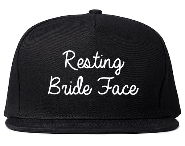 Resting Bride Face Funny Wedding Black Snapback Hat