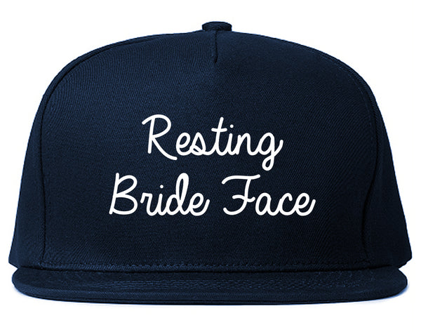 Resting Bride Face Funny Wedding Blue Snapback Hat