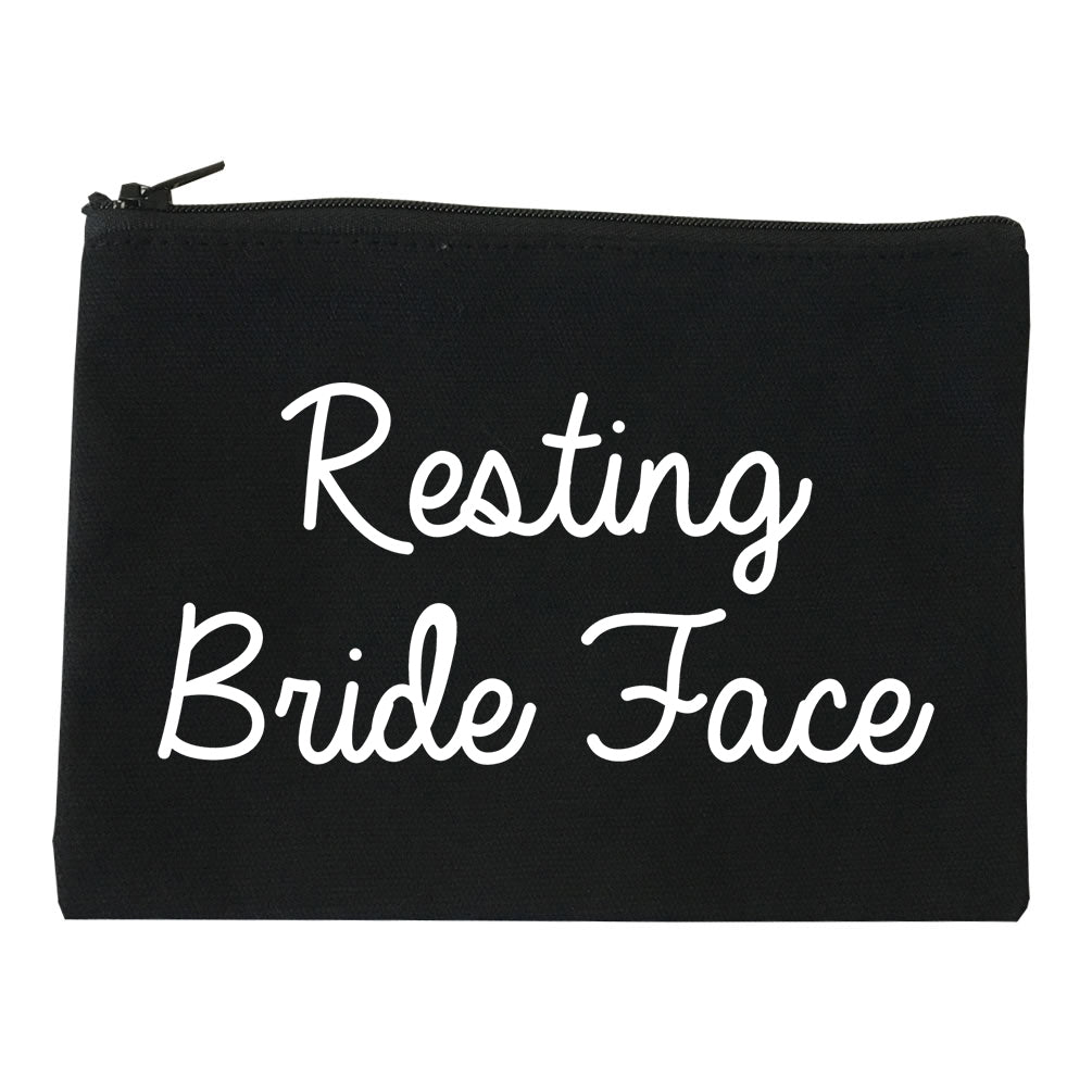Resting Bride Face Funny Wedding black Makeup Bag