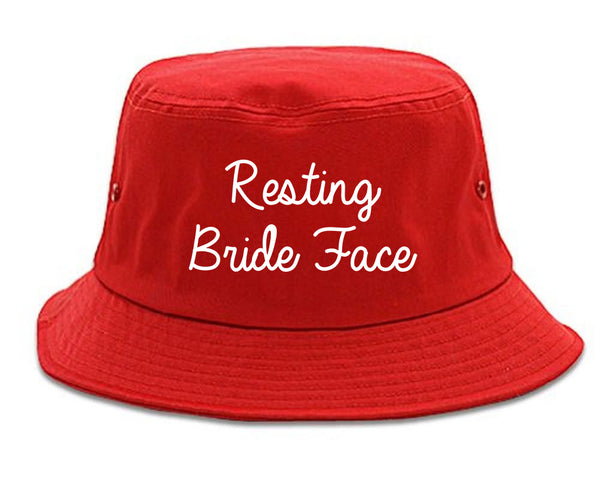 Resting Bride Face Funny Wedding red Bucket Hat