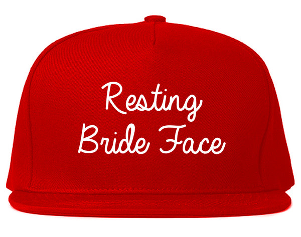 Resting Bride Face Funny Wedding Red Snapback Hat