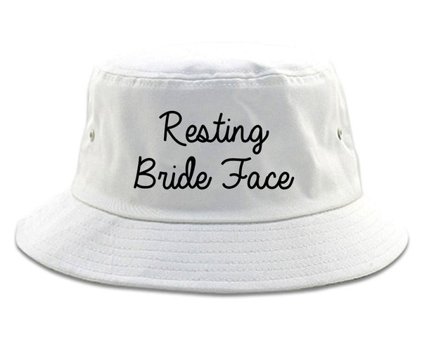 Resting Bride Face Funny Wedding white Bucket Hat