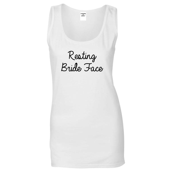 Resting Bride Face Funny Wedding White Womens Tank Top