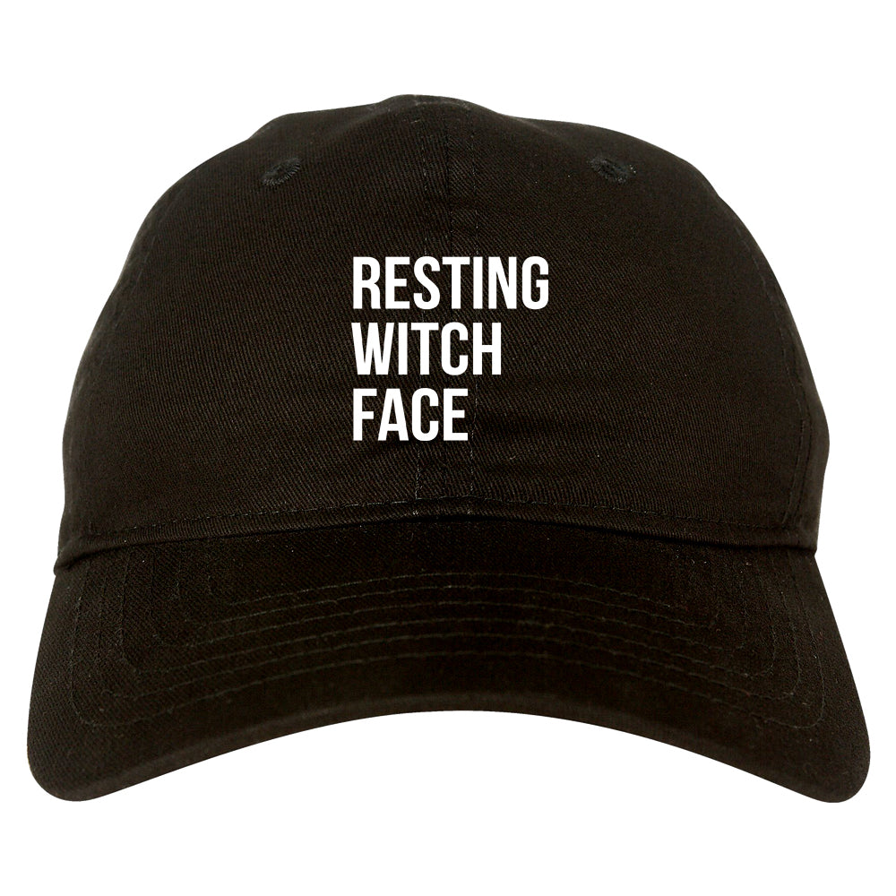 Resting Witch Face Halloween black dad hat