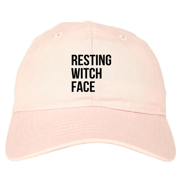 Resting Witch Face Halloween pink dad hat