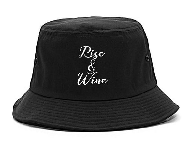 Rise And Wine Bachelorette Party Black Bucket Hat