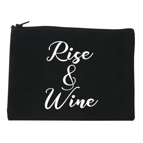 Rise And Wine Bachelorette Party Black Makeup Bag