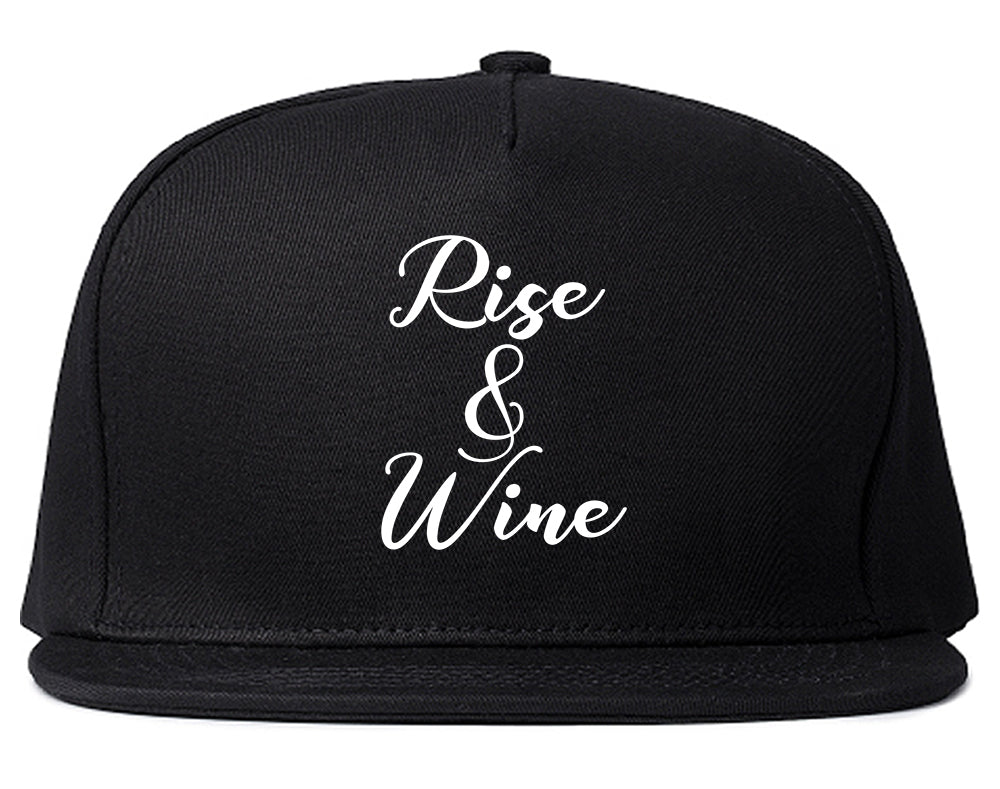Rise And Wine Bachelorette Party Black Snapback Hat