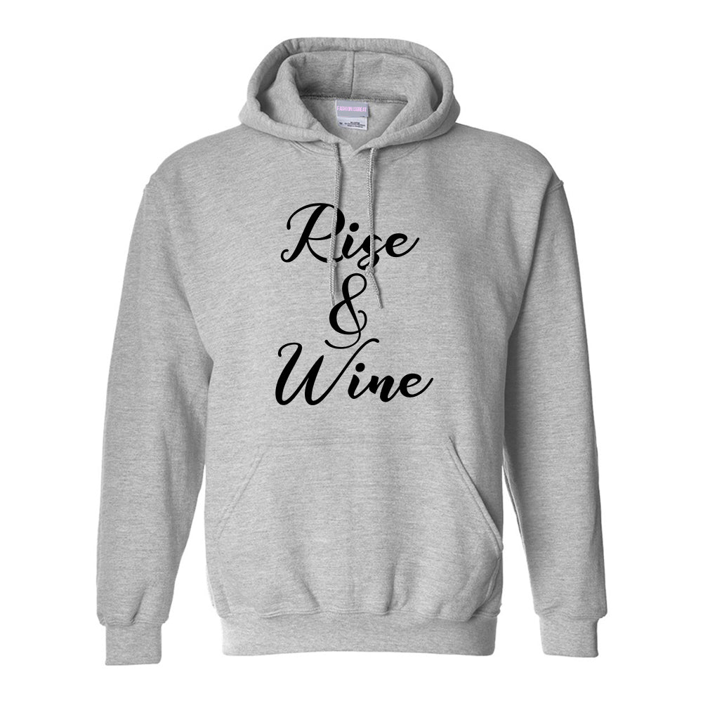 Rise And Wine Bachelorette Party Grey Pullover Hoodie