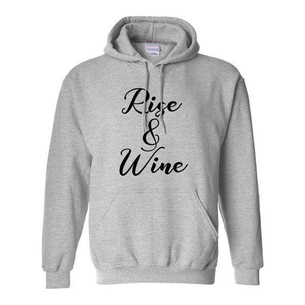 Rise And Wine Bachelorette Party Grey Pullover Hoodie