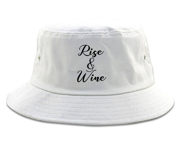 Rise And Wine Bachelorette Party White Bucket Hat