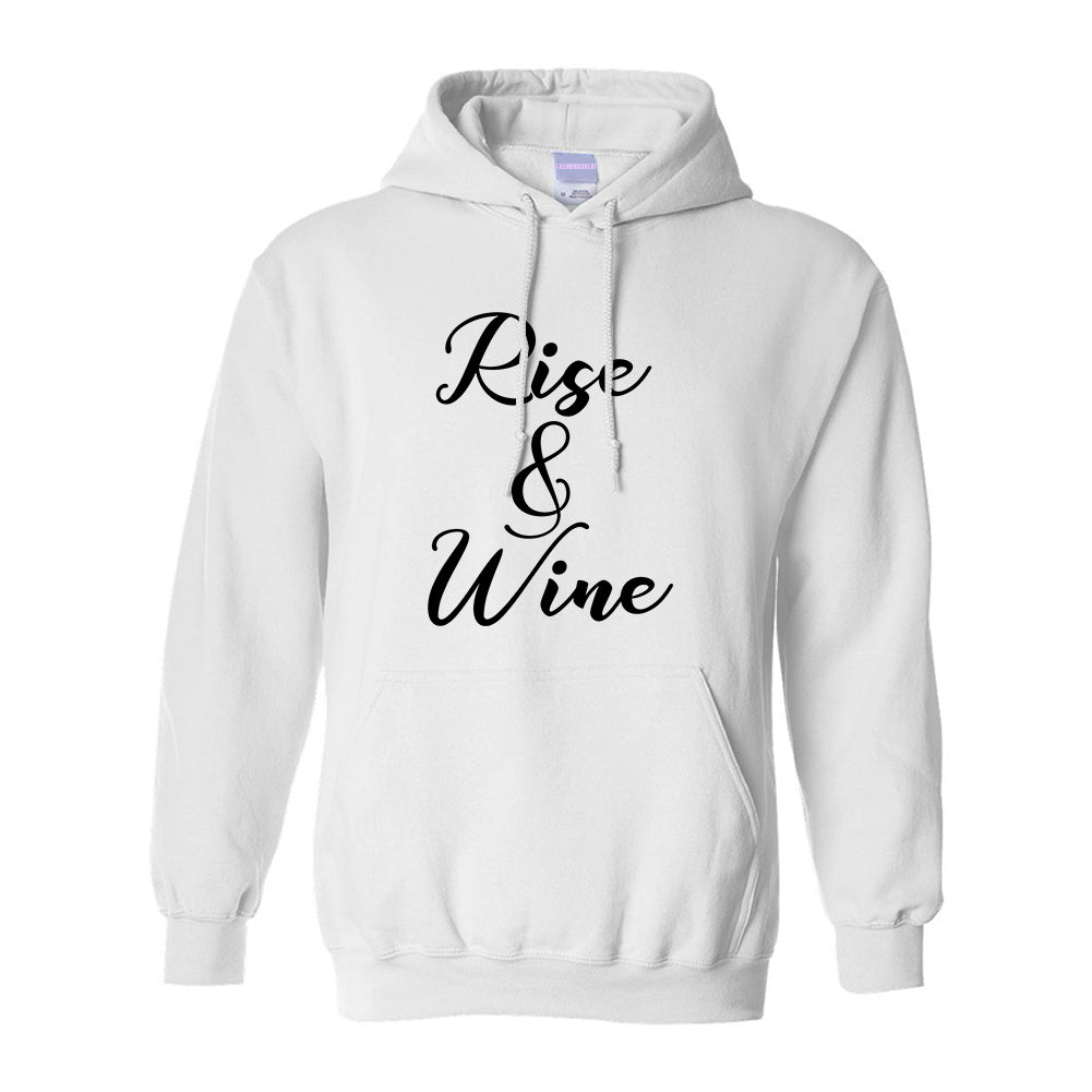 Rise And Wine Bachelorette Party White Pullover Hoodie