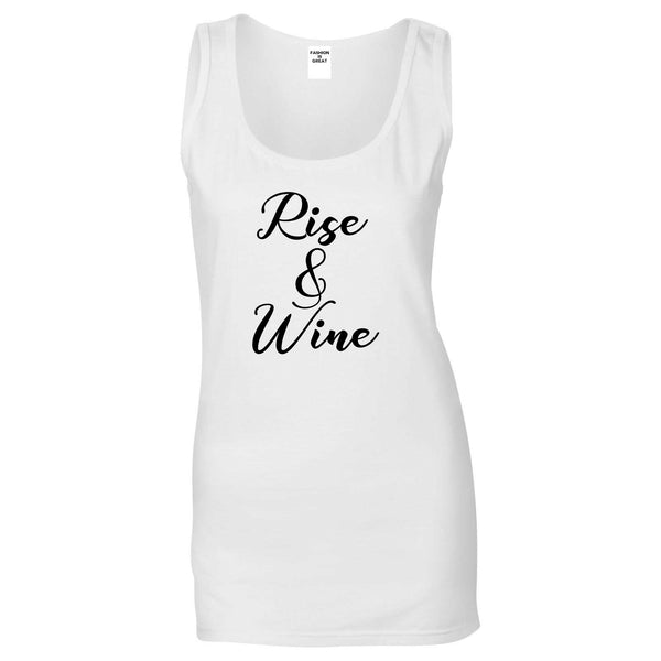 Rise And Wine Bachelorette Party White Tank Top